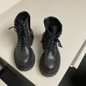 black boots with platform